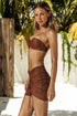 Luli Fama Toasted Glow Underwire Push Up Bandeau Top